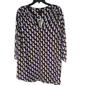 NEW Worthington Women's Plus Size 3x Blouse Sheer